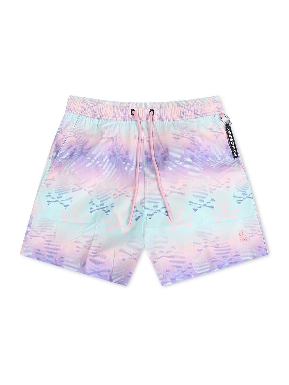 Psycho Bunny Kids Pastel Ombre Swim Trunks in Pink Lavender Mint